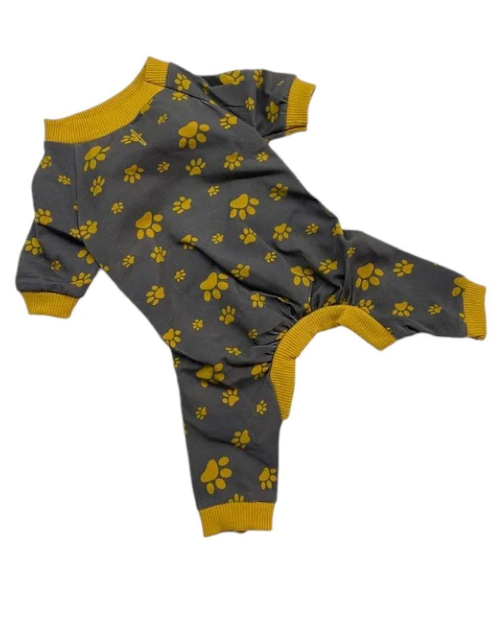 Miniş Patili Gri Esnek Penye Küçük Irk Köpek Tulumu