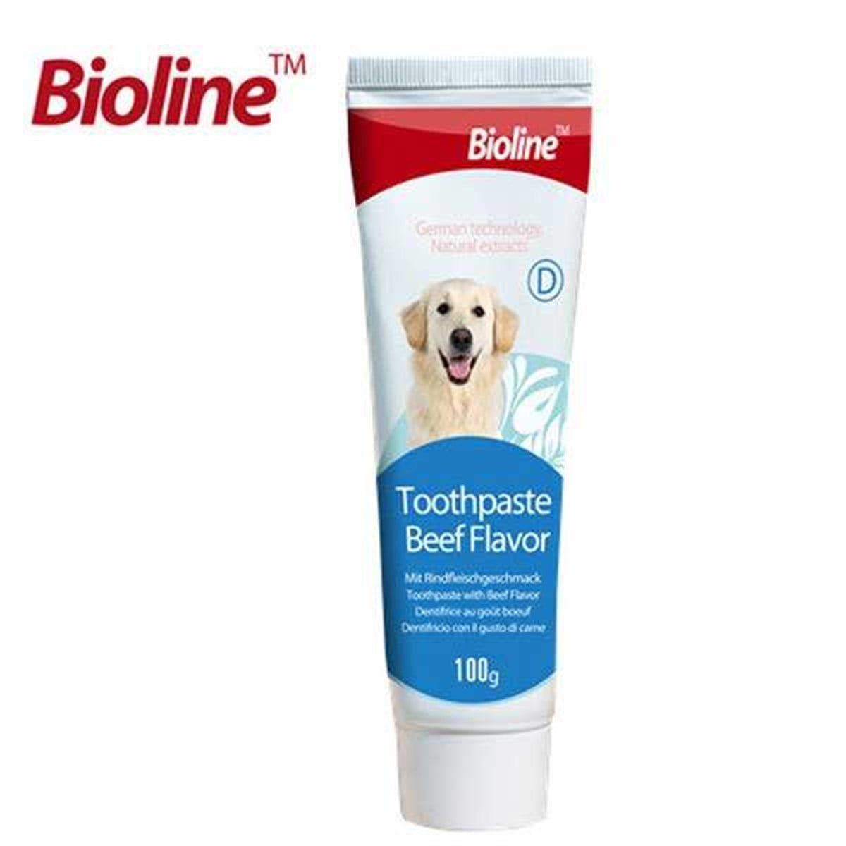 Bioline Köpekler için Biftek Aromalı Diş Macunu 100 gr