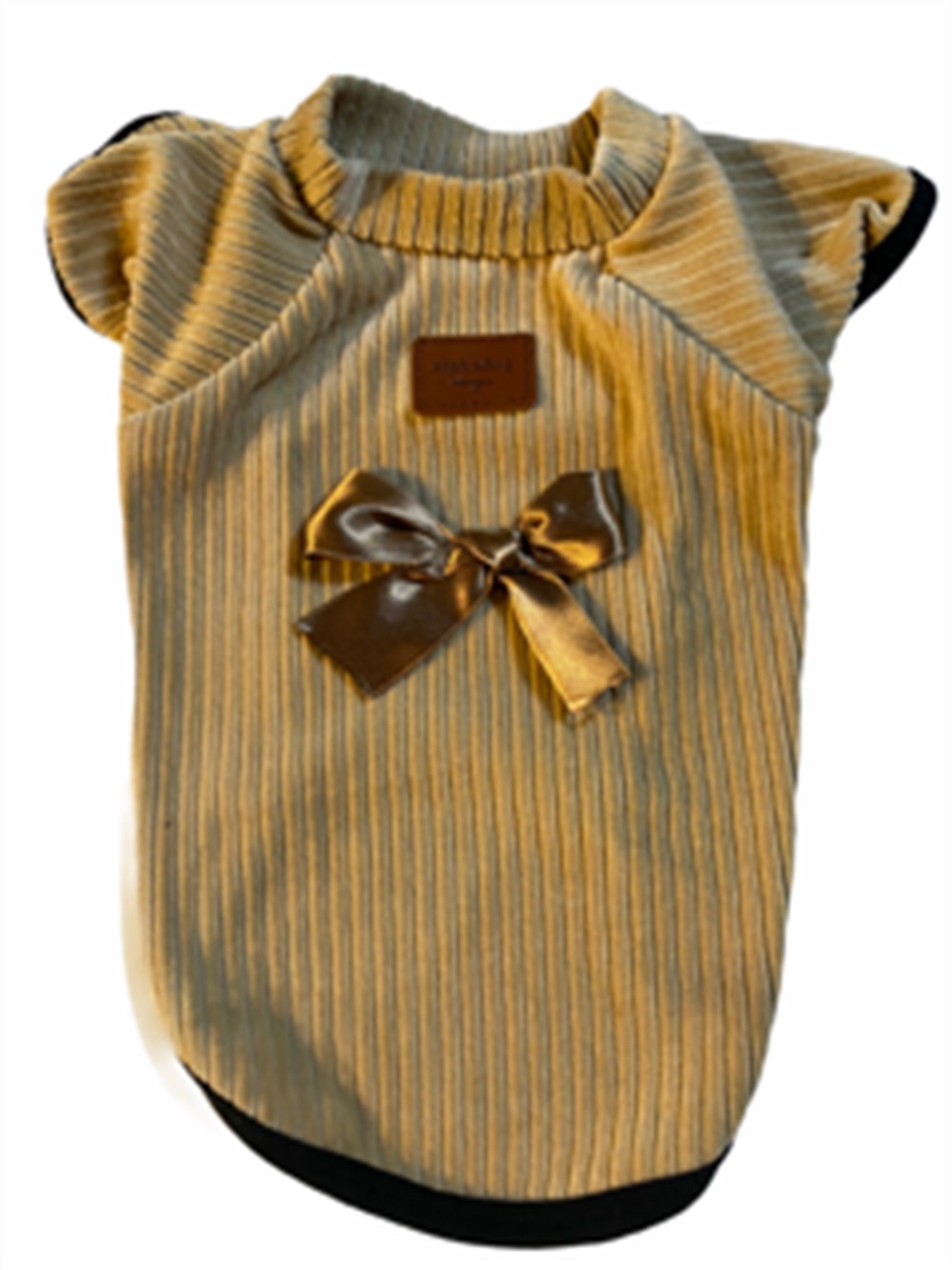 Alphadog Fiyonklu Fitilli Kadife Sütlü Kahve Bluz