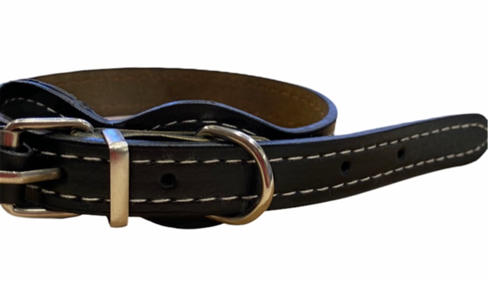 Doglife Siyah Deri Boyun Tasması 1,5 cm x 25-34 cm