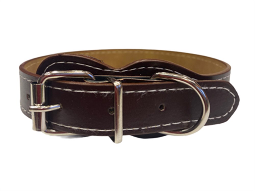 Kahve Deri Köpek Boyun Tasması 1,5 cm x 25-35 cm