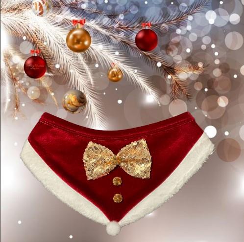 Diamond Noel Gold Kadife Yılbaşı Bandanası