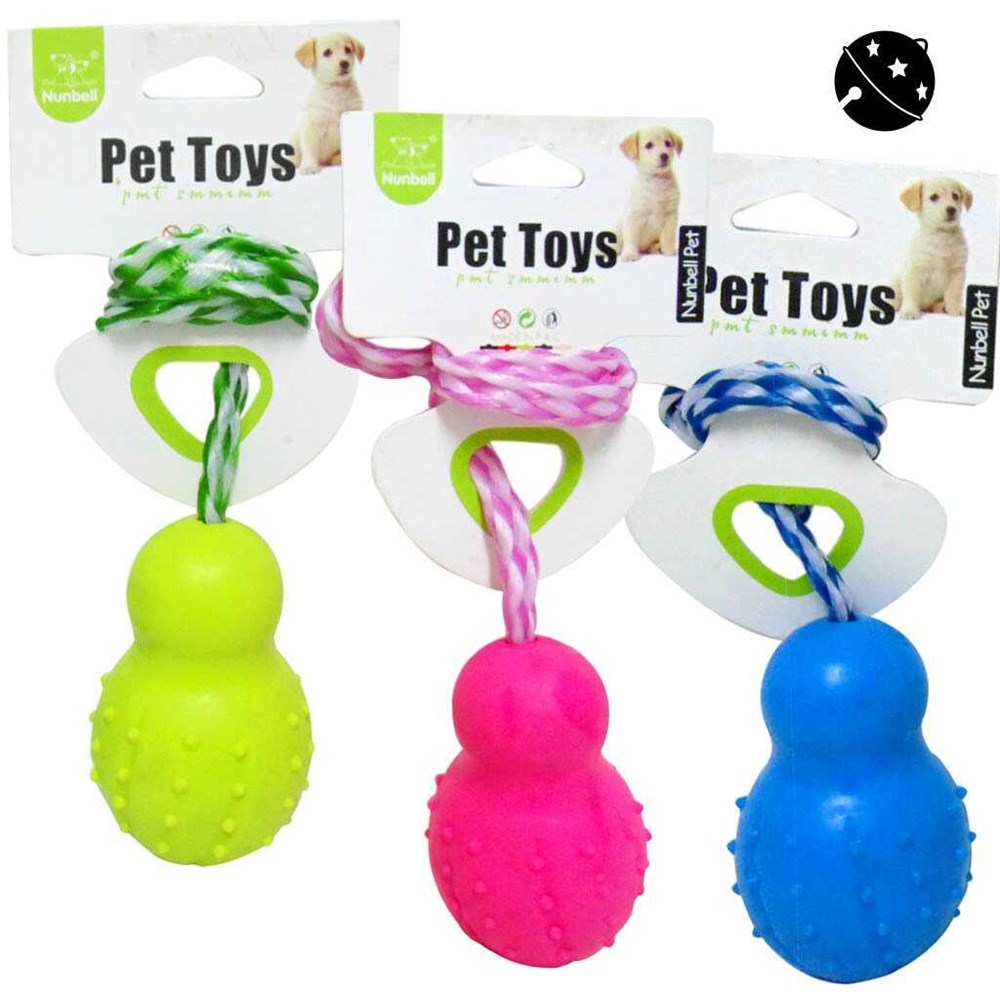 Nunbell Zilli ve Kabarcıklı Emzik Köpek Diş Kaşıma Oyuncağı