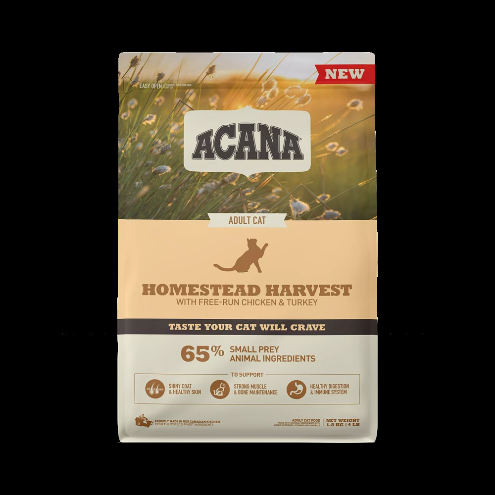 Acana Homestead Harvest 1,8 kg Tavuklu, Hindili Tahılsız Yetişkin Kedi Maması