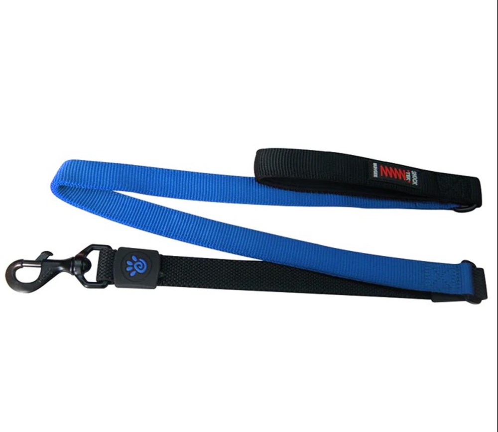 Doco Bungee Şok Emici Çift Katmanlı Köpek Gezdirme Kayışı 2 cm x 120 cm Blue S/M