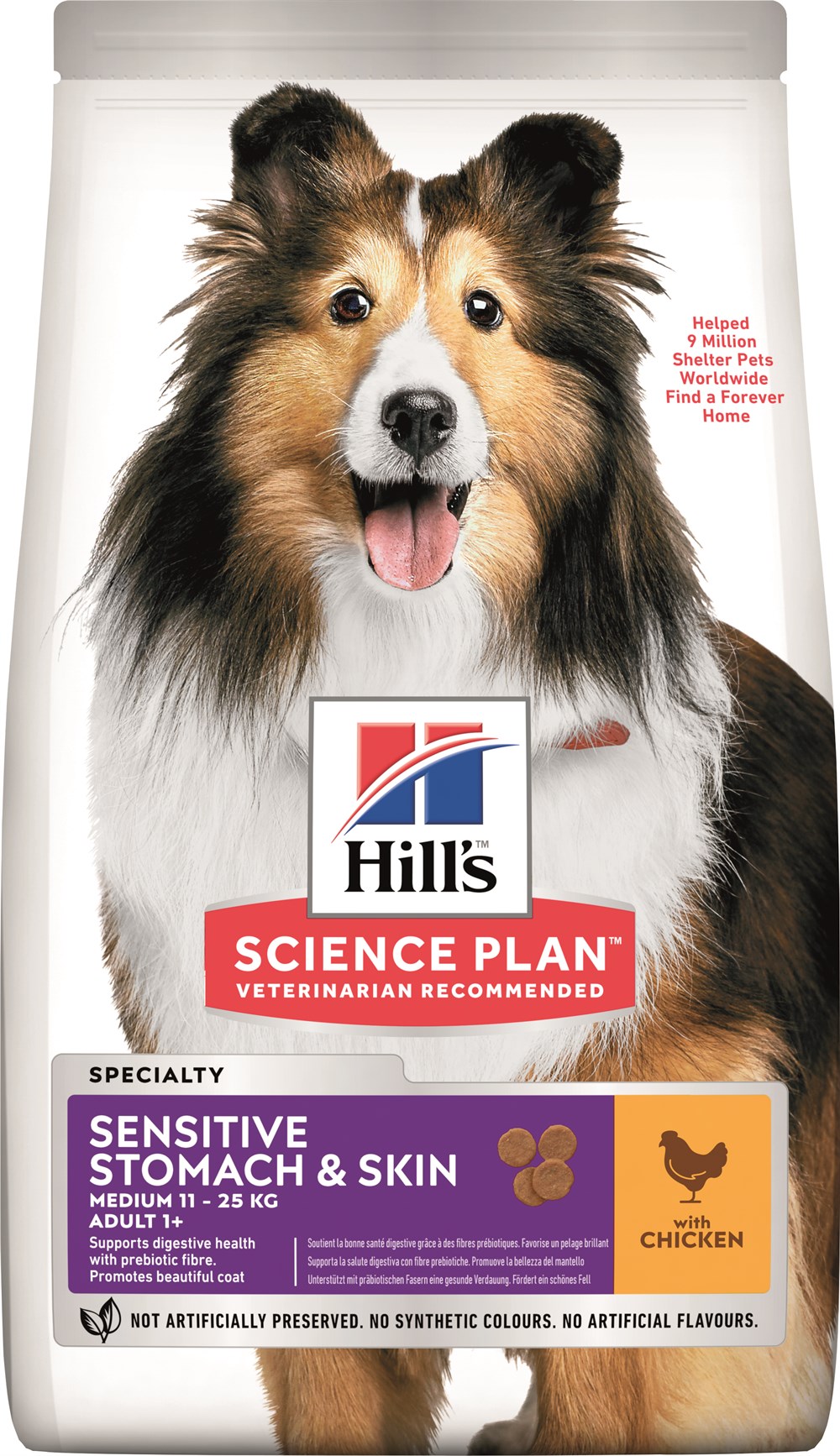 Hills Science Plan 2,5 kg Hassas Deri ve Mide için Tavuklu Yetişkin Köpek Maması