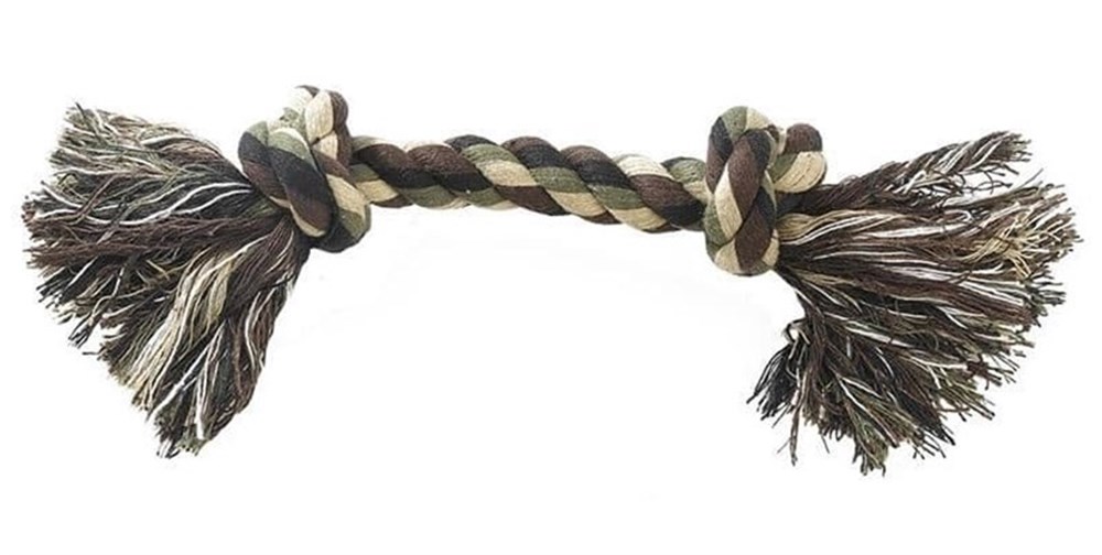 Ferplast 2 Düğümlü Kamuflaj Köpek Oyun ve Diş İpi 1,5 cmx20 cm