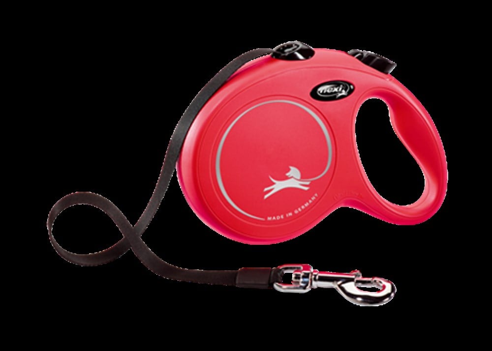 Flexi New Classic Kırmızı Otomatik Şerit Gezdirme Tasması L 5 m Max 50 kg