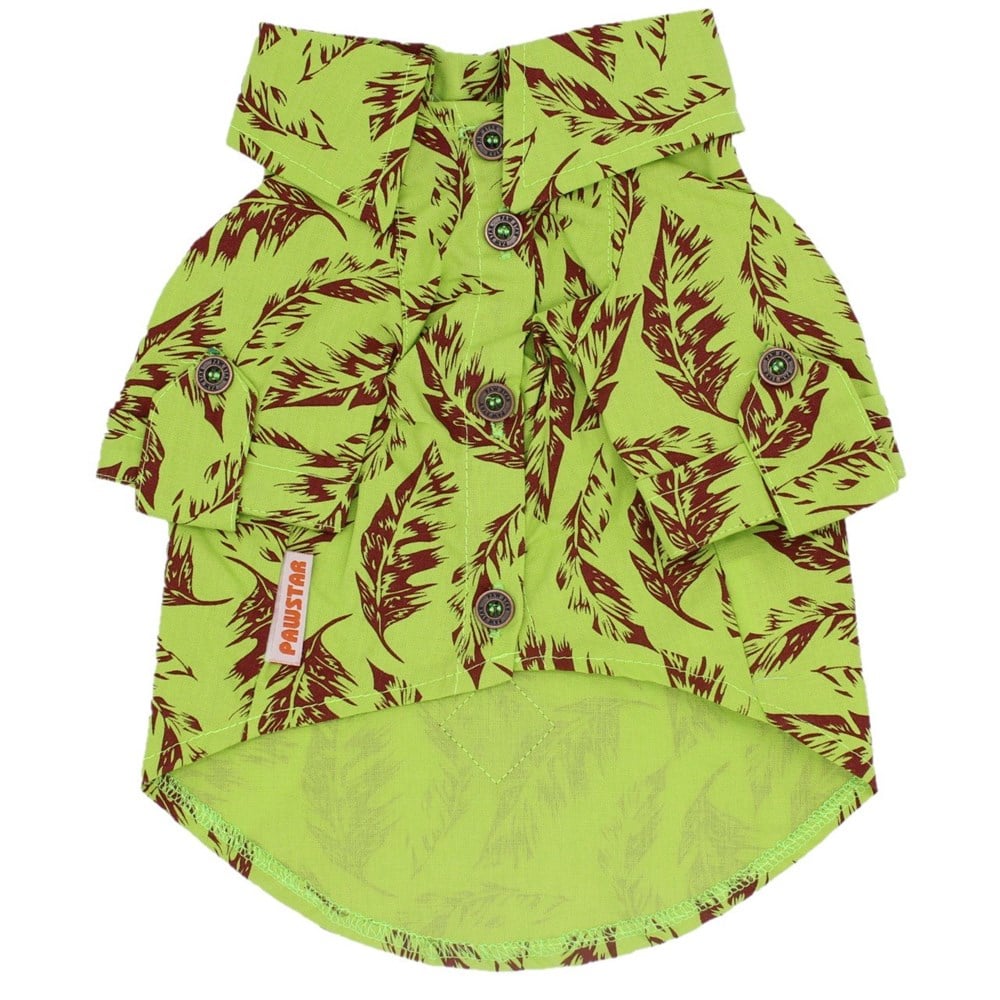 Pawstar Tüy Desenli Fıstık Yeşili Orta-Büyük Irk Köpek Gömleği
