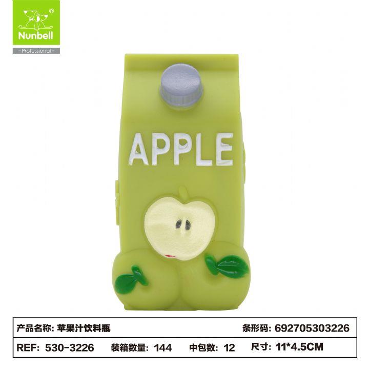 Nunbell Sesli Yumuşak Plastik Elma Suyu Kabı Köpek Oyuncağı 8 cm