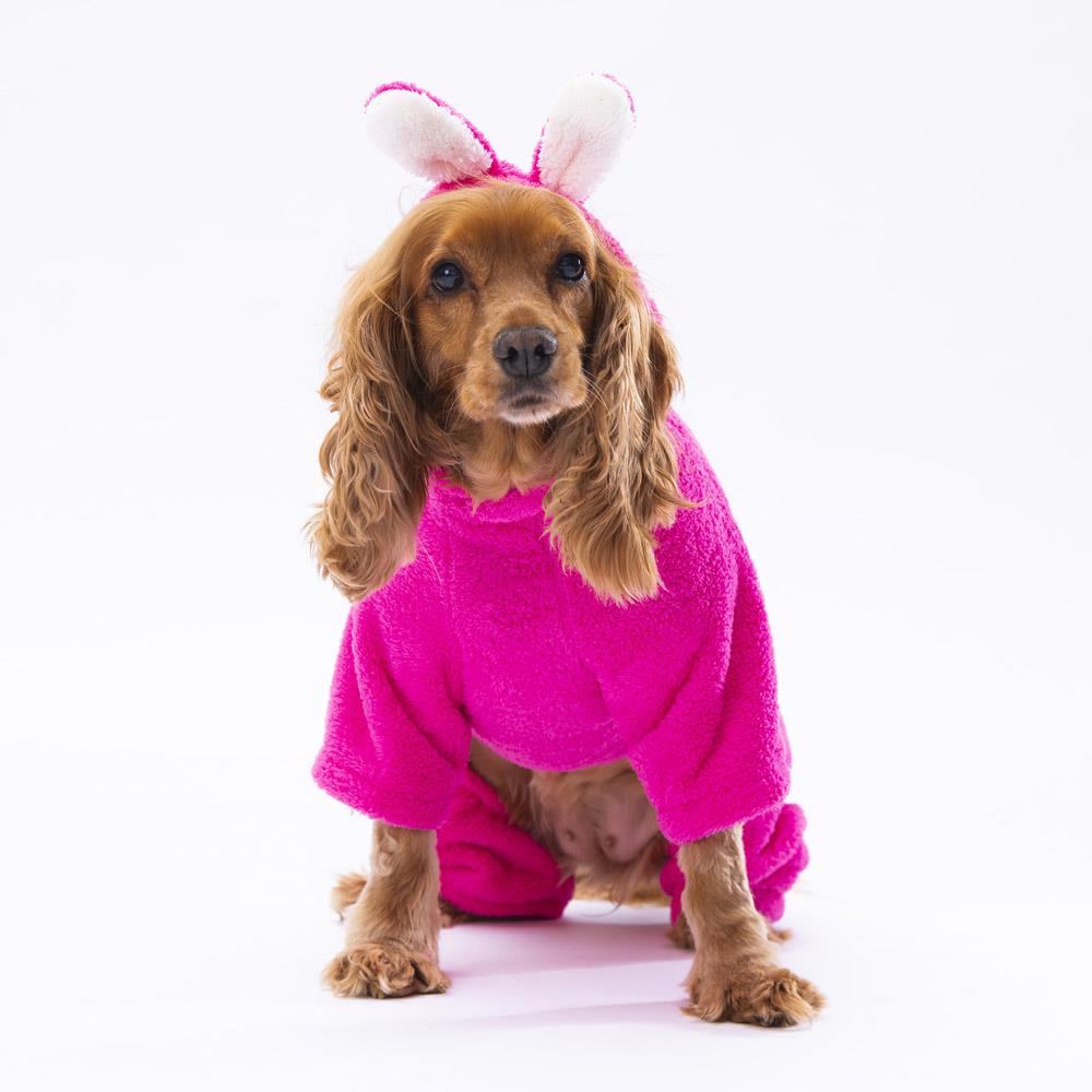 Pawstar Pembe Tapeti Peluş Küçük Irk Köpek Tulumu