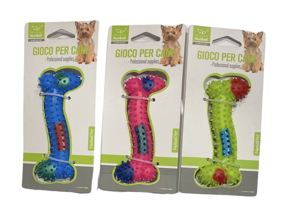 Tırtıklı Kauçuk Kemik Köpek Oyuncağı 11 cm (1 Adet)