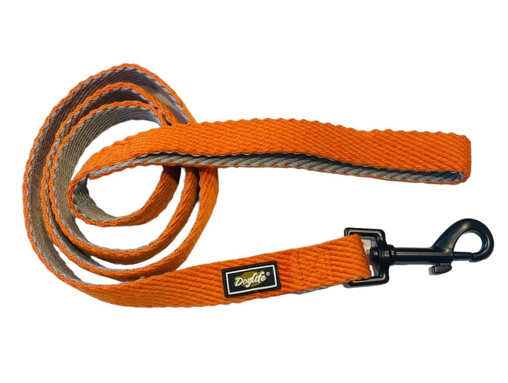 Turuncu Koton Köpek Gezdirme Tasması (2 cm x 120 cm)