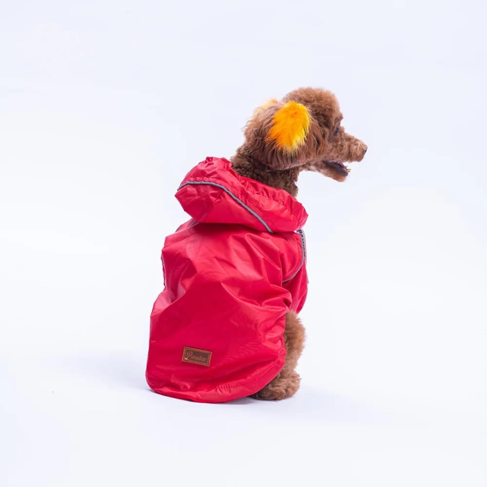 PawStar 25508 Kırmızı Pluvia Yağmurluk Küçük ve Orta Irk