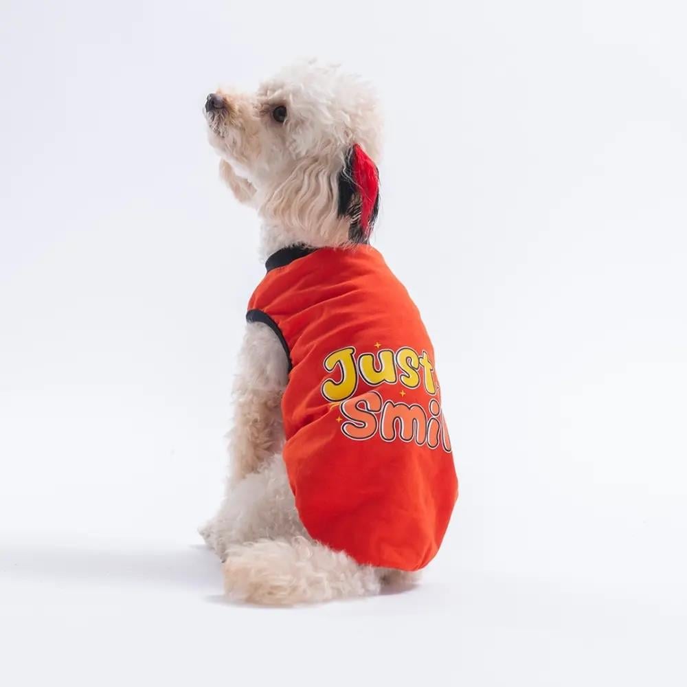 PawStar 26825 Kırmızı Just Smile Tişört