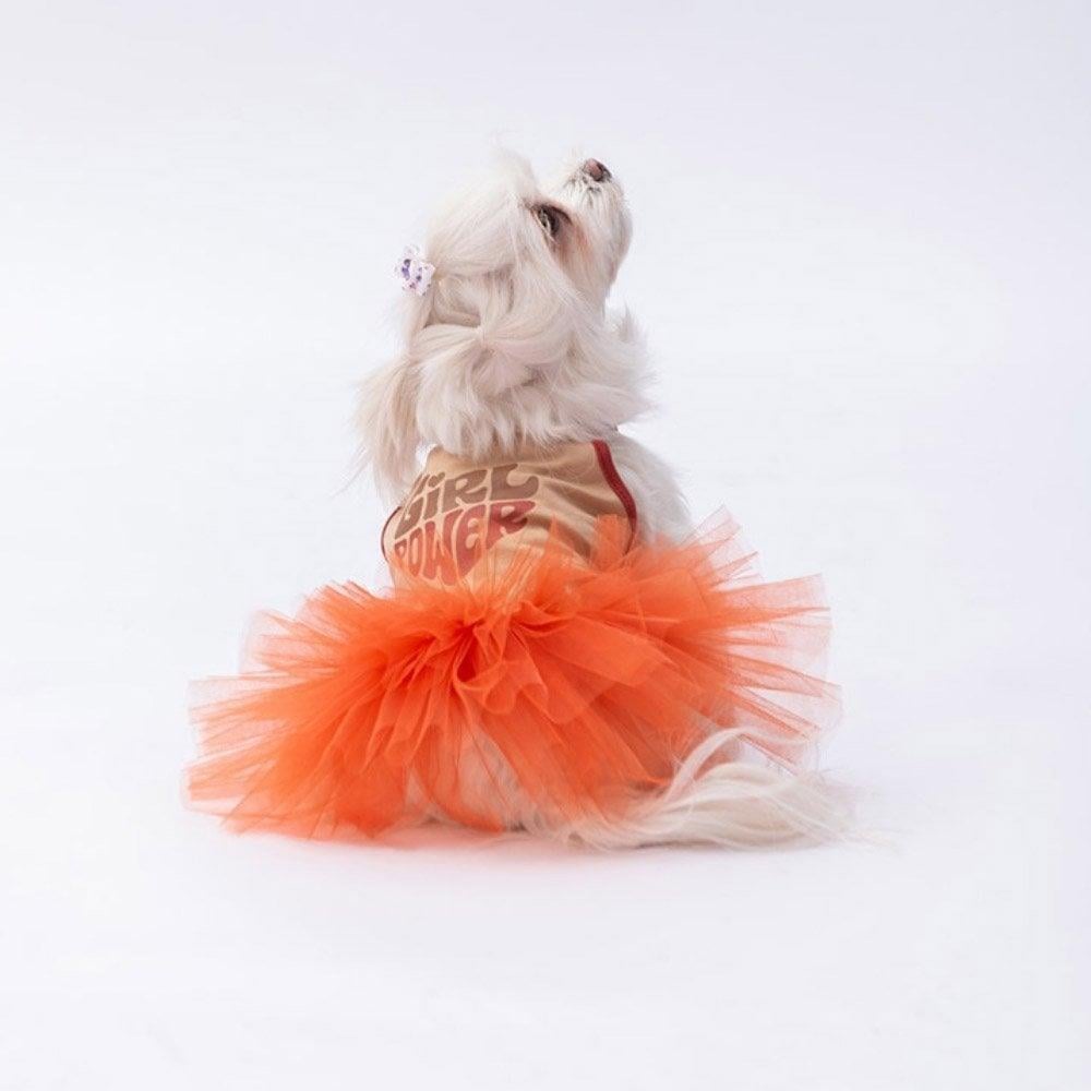 PawStar Bej Girl Power Elbise