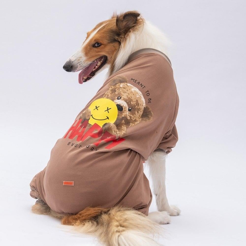 PawStar Happy Teddy Bear Büyük Irk Pijama Tulum