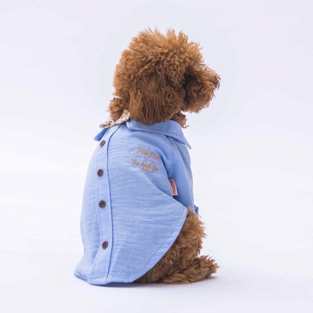 PawStar Mavi Linen Look Gömlek