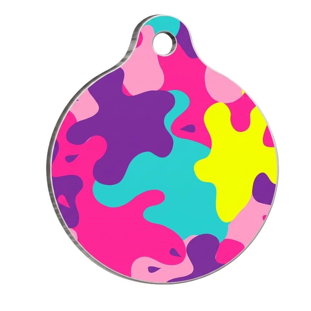 PawStar QR18 Rose Camouflage Desenli Kedi Köpek İsimliği
