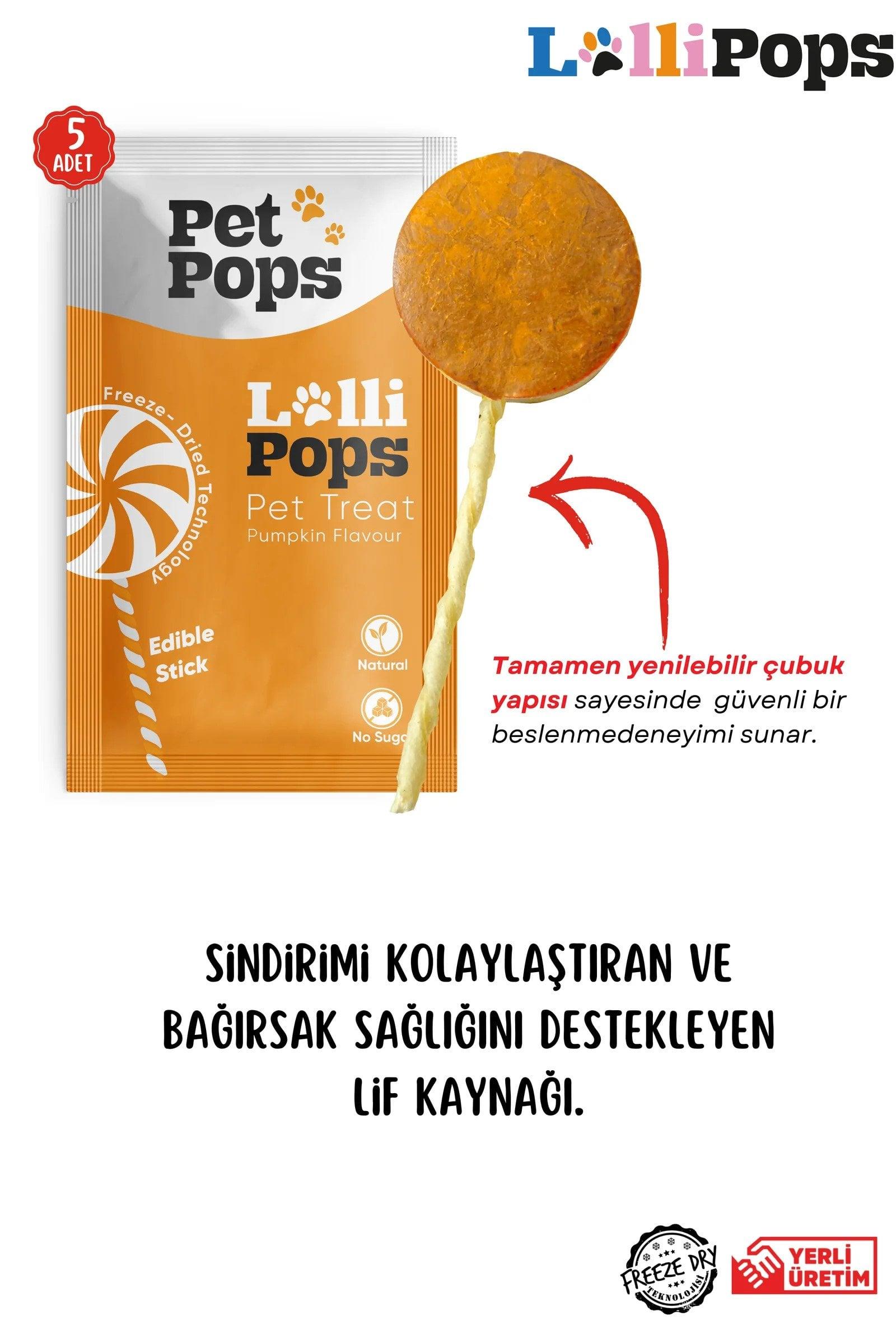 Pet Pops Freeze Dry Lolipop Bal Kabaklı Kedi Ödülü