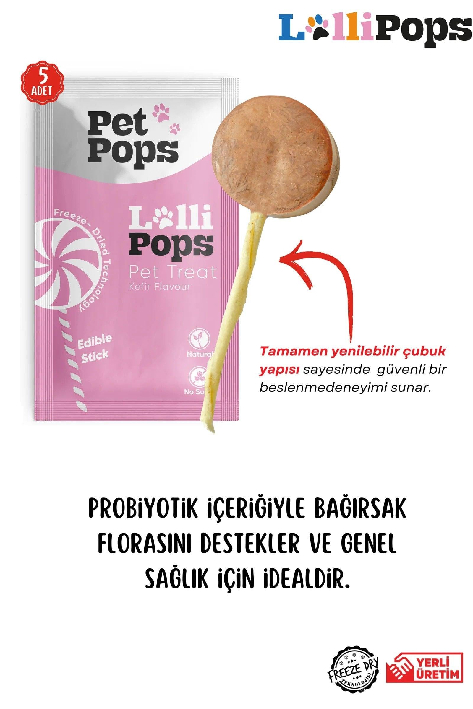 Pet Pops Freeze Dry Lolipop Kefirli Kedi Ödülü