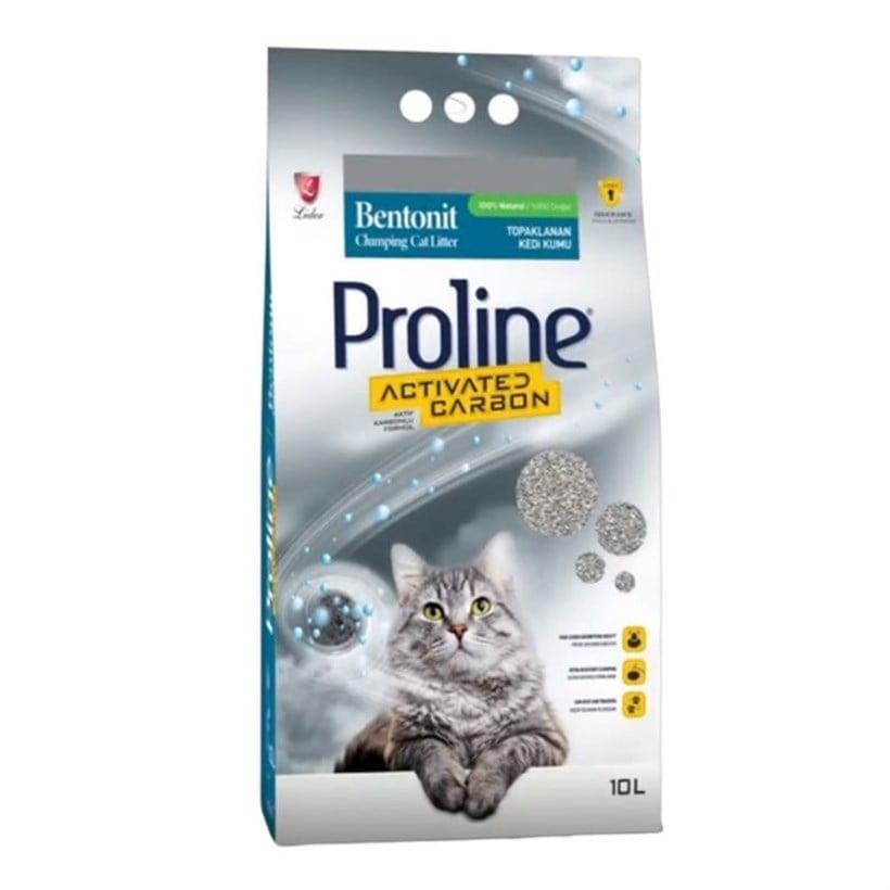 Proline Aktif Karbonlu Topaklanan Kedi Kumu 10 Lt