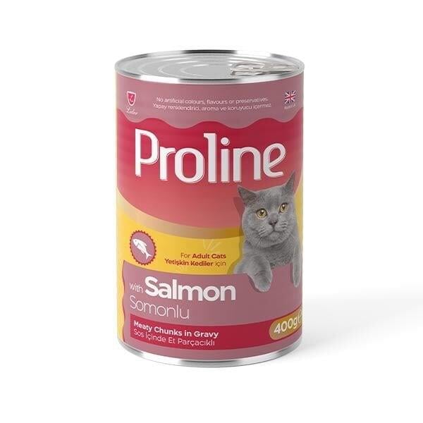 Proline Sos İçinde Parça Somon Etli Yetişkin Kedi Konservesi 400gr