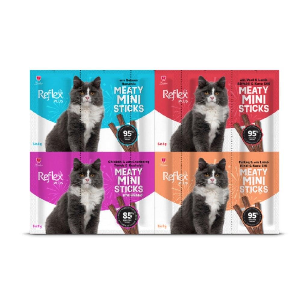Reflex Plus Meaty Mini Sticks Kedi Ödül Maması 4 Çeşit 40g