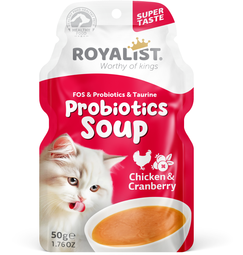 Royalist Cat Probiotics Soup Chicken & Cranberry - Kediler İçin Tavuklu ve Kızılcıklı Probiyotik Çorba  50 Gr