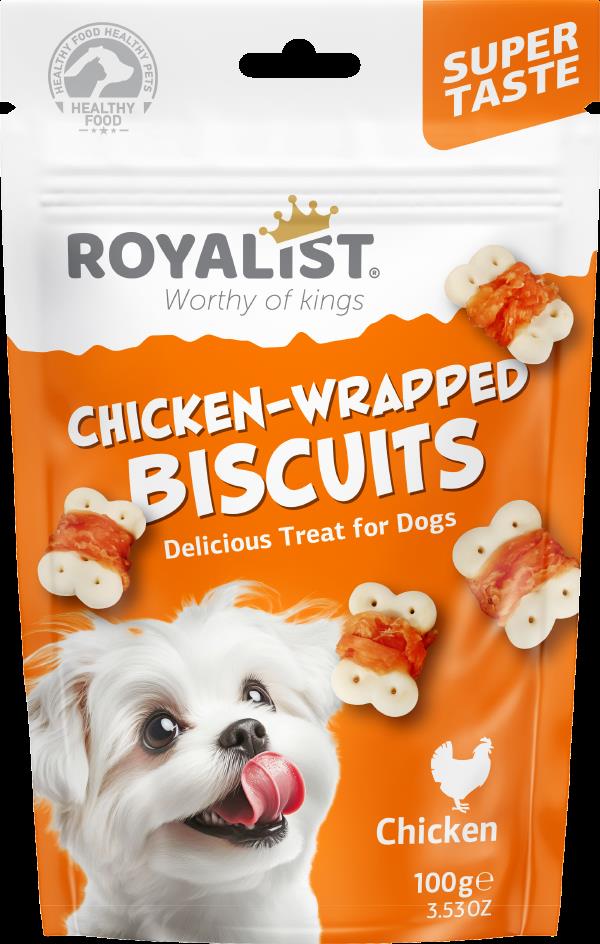 Royalist Dog Biscuits Tavuk Eti Kaplı Köpek Bisküvi 100 Gr