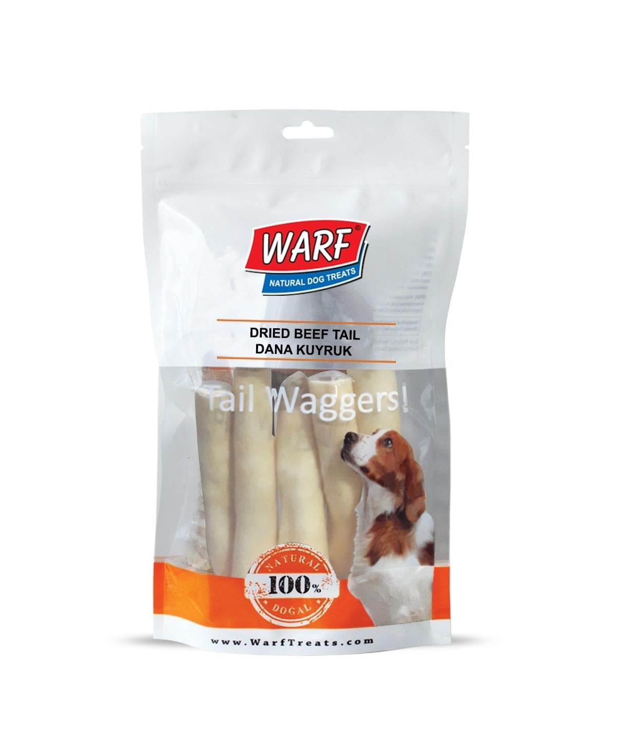 WarfNaturals Kurutulmuş Dana Kuyruk Köpek Ödülü 120 Gr