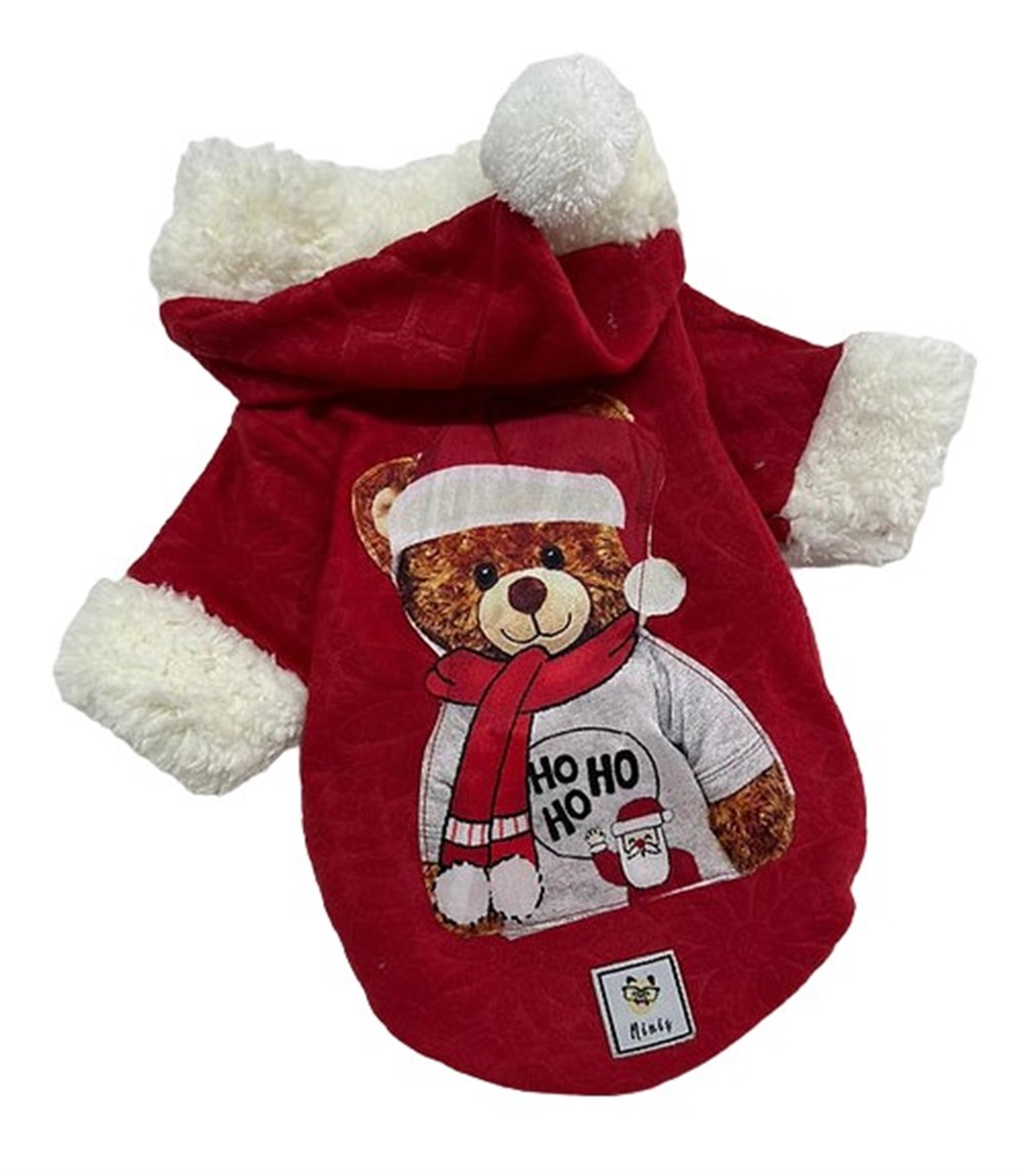 Hohoho Teddy Küçük-Orta Irk Köpek Yılbaşı Sweatshirtü