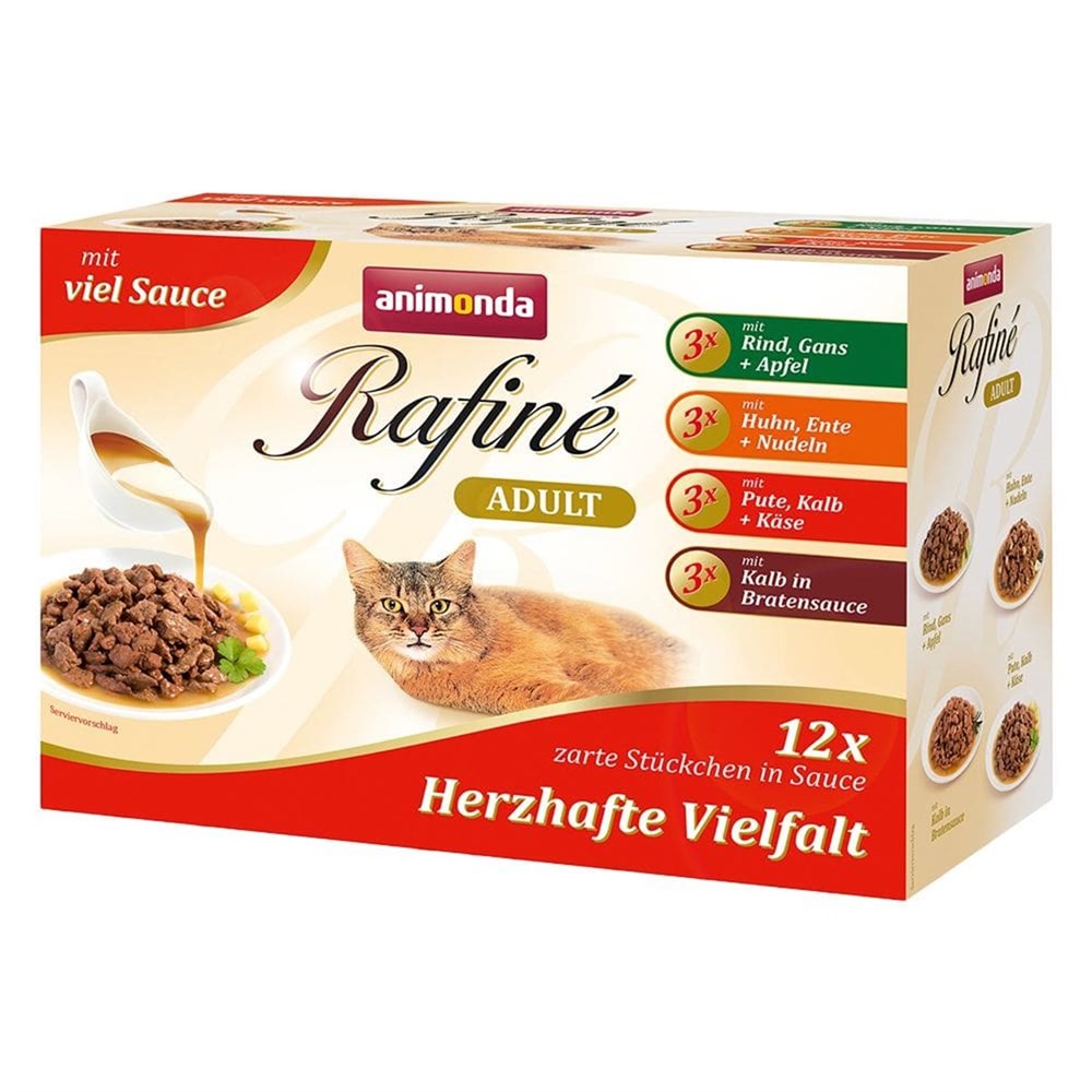 Animonda Rafine Multipack 12li Karışık Lezzet Kedi Yaş Mama Seti