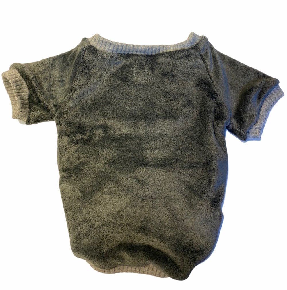 Gri Yumuşacık Kadife Sweatshirt