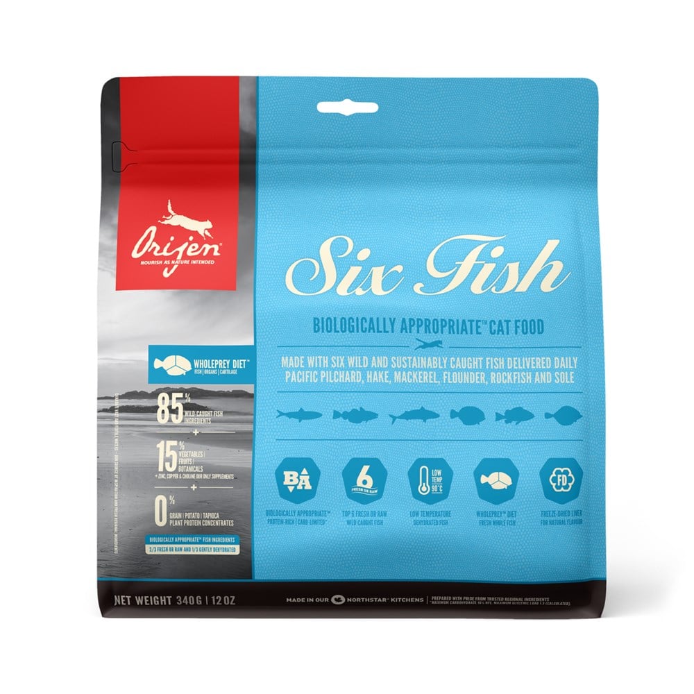 Orijen Cat Six Fish Tahılsız 340 gr 6 Balıklı Kedi Maması