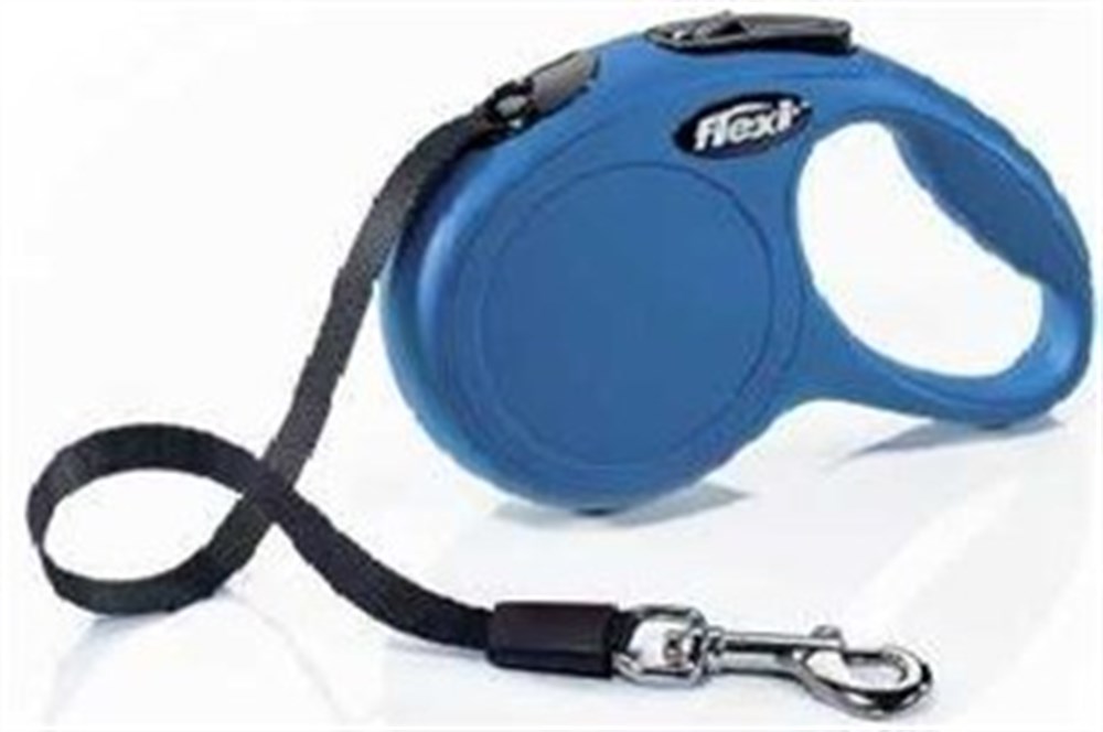 Flexi New Classic Mavi Otomatik Şerit Gezdirme Tasması XS 3 m Max 12 kg