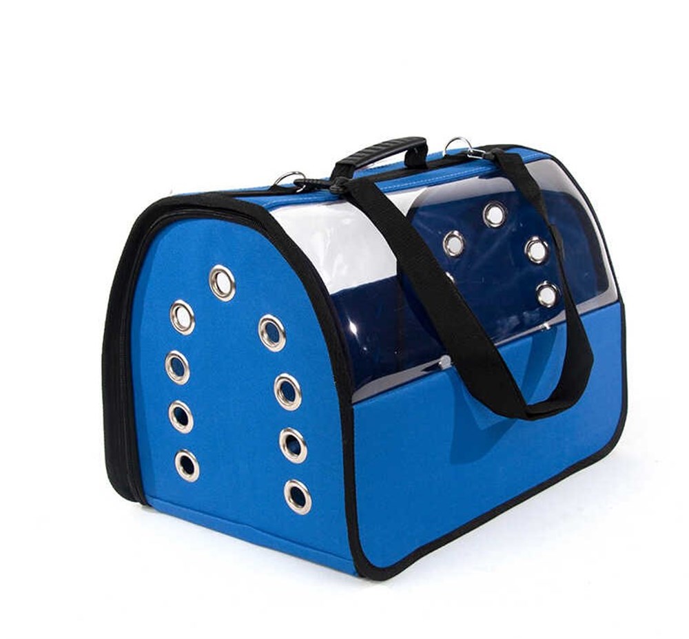 Şeffaf Büyük Mavi Taşıma Çantası 50 cm x 30 cm x 30 cm