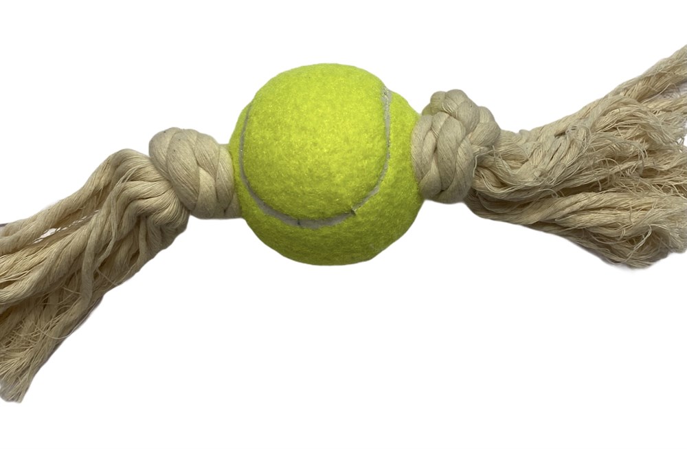 Zampa 2 Tarafı Diş İpli Tenis Top Oyuncak 30 cm x 7 cm 