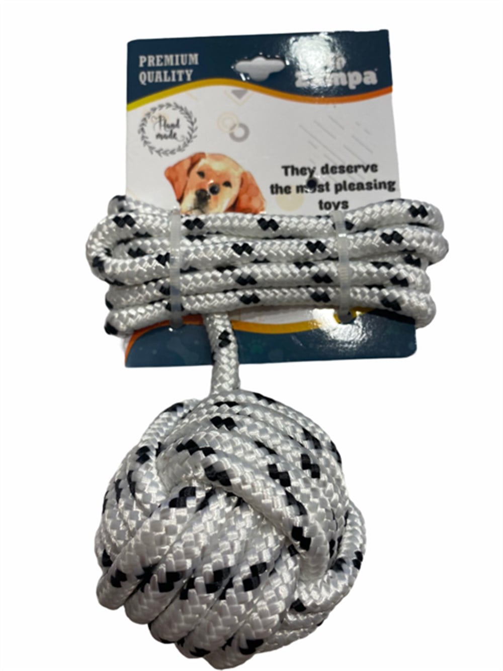 Zampa İpli Top Oyuncak 50 cm x 6 cm 