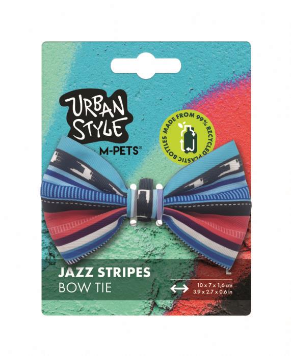 M-Pets Urban Style Jazz Stripes Kedi ve Köpek Papyonu L