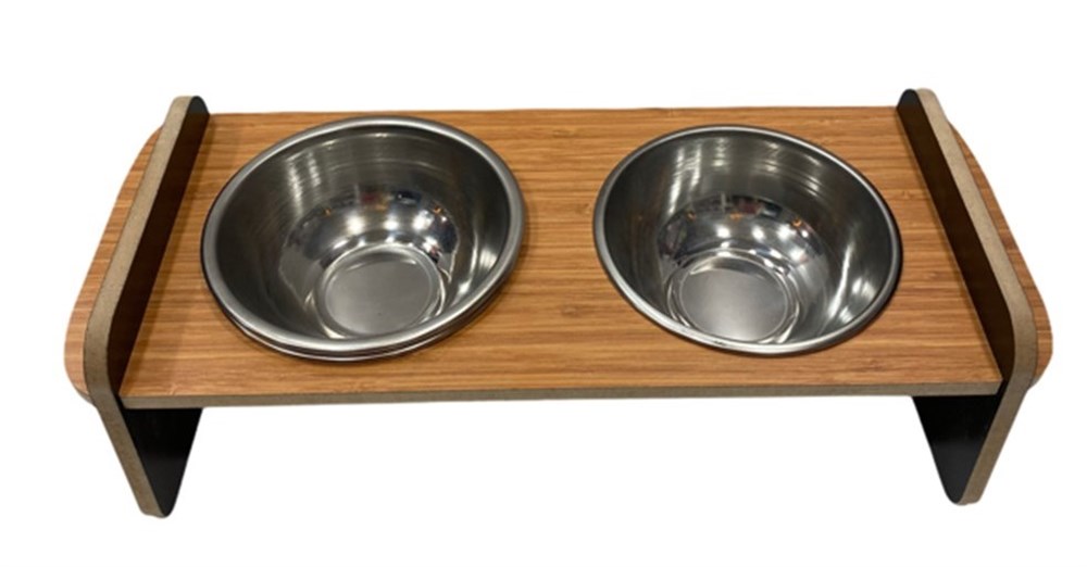 Ahşap Mama ve Su Kabı Seti Büyük