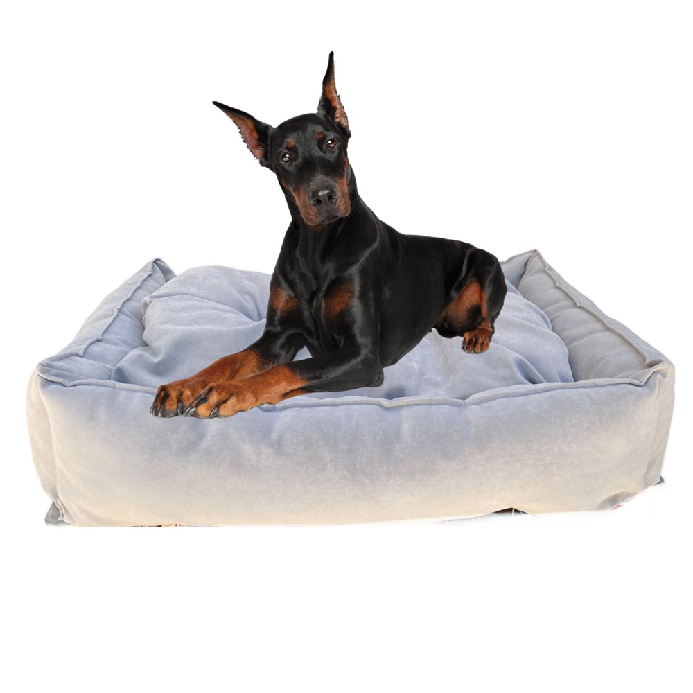 Premium Stone Grey Suet Kedi ve Köpek Yatağı 100 x 70 x 25 cm