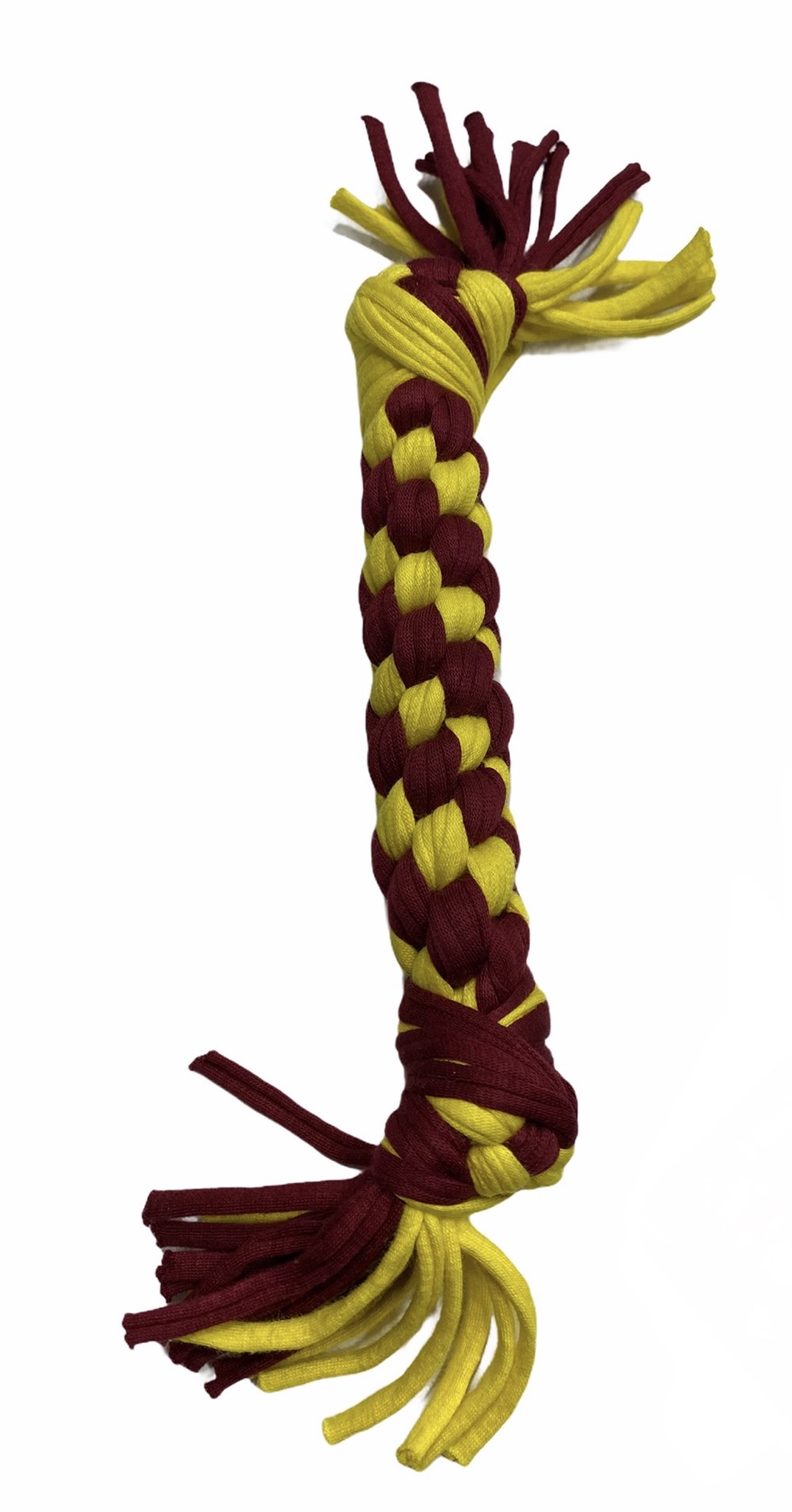 Sarı Bordo Köpek Oyun ve Diş İpi 25 cm