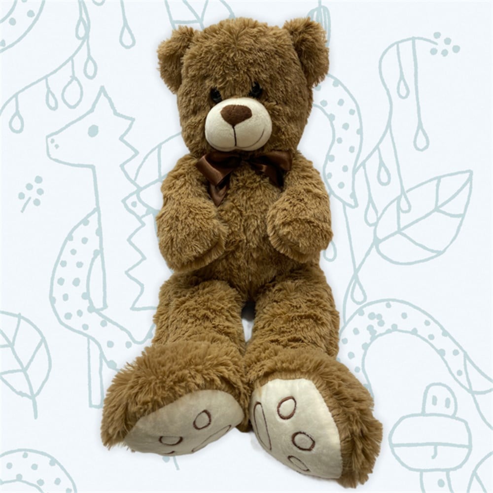 Kahverengi Uzun Tüylü Yumuşacık Peluş Ayıcık 40 cm