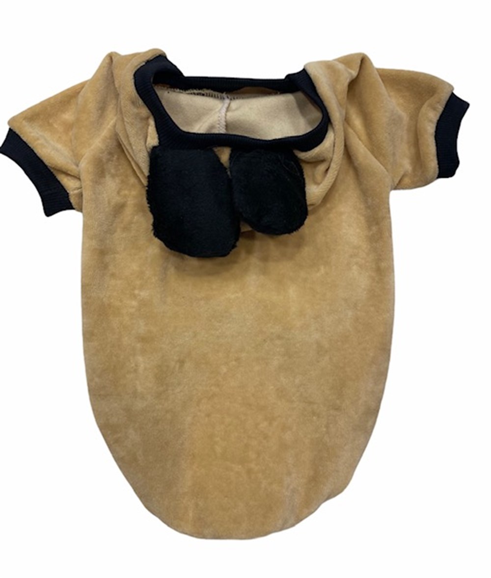 Kapüşonlu Sütlü Kahve Yumuşacık Düz Kadife Sweatshirt