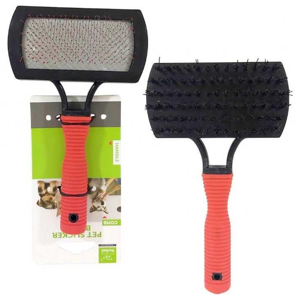 Nunbell Çift Taraflı Kedi ve Köpek Fırçası 17 cm