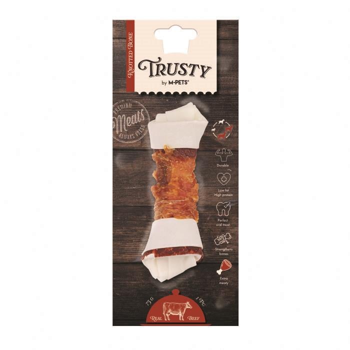 M-Pets Trusty Extra Beef Düğümlü Kemik 75 gr / 15,3 cm