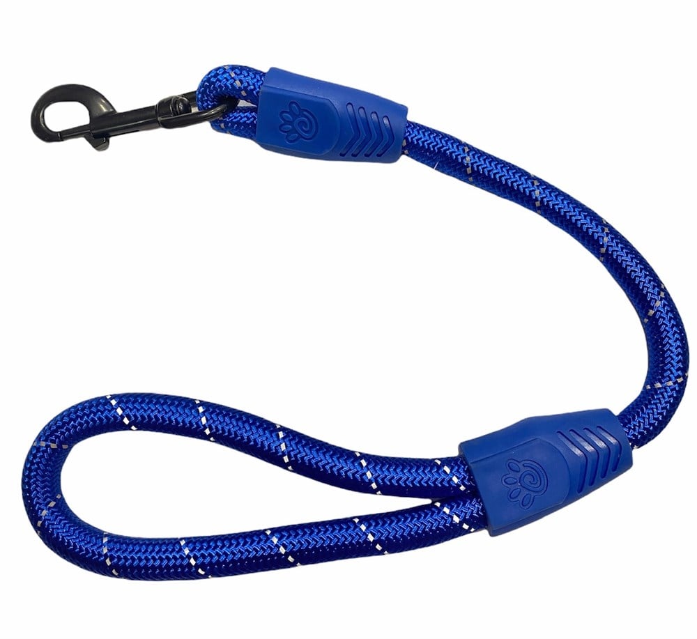 Doco Traffic Reflektörlü Mavi Kısa Halat Gezdirme Kayışı 13 mm x 50 cm