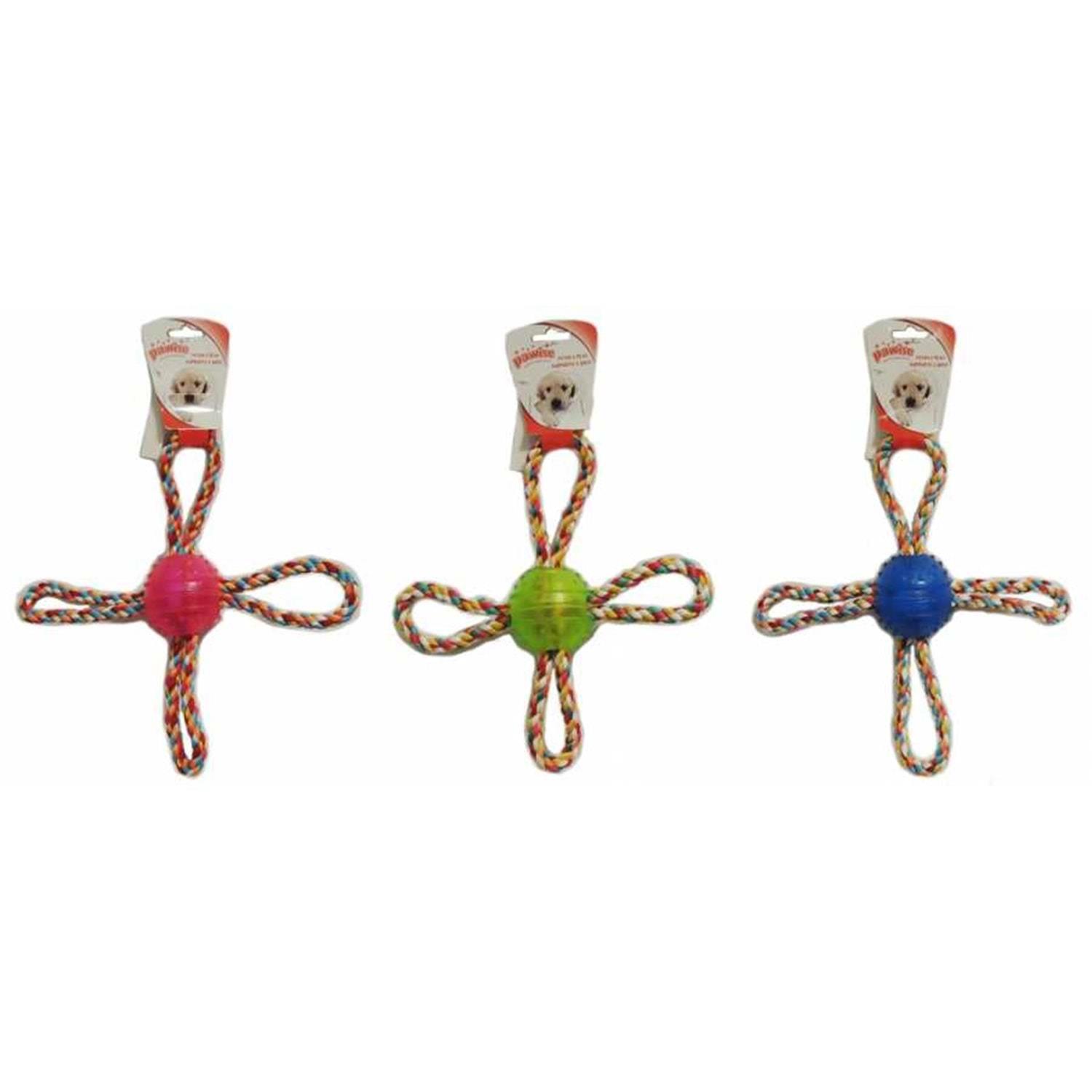 Pawise Kauçuk Dental Toplu Kordon Halat Köpek Diş İpi ve Oyuncağı  26 cm (1 Adet)