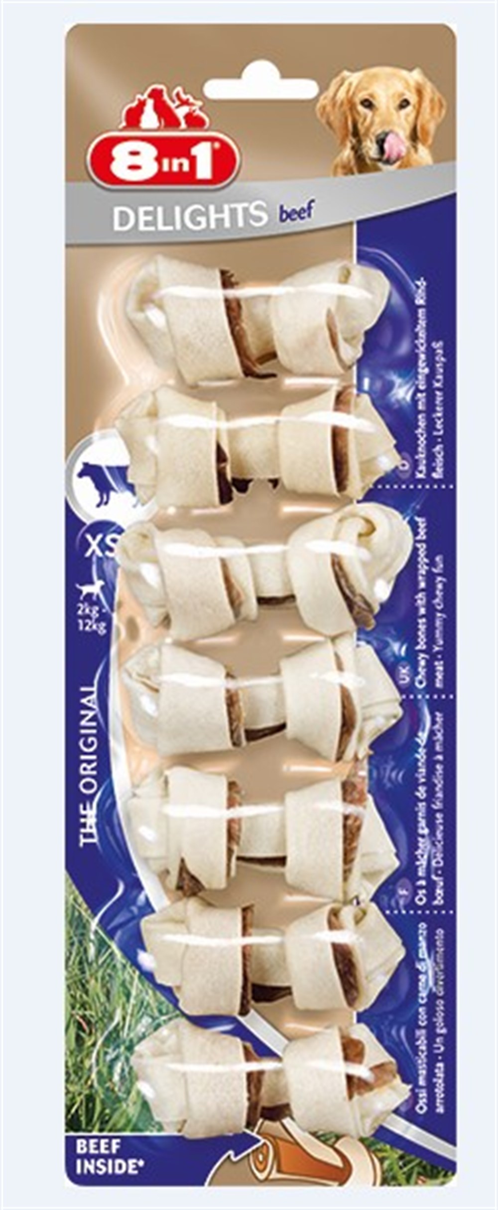 8 in 1 Delights Bones XS Biftekli 7li Kemik Ödül